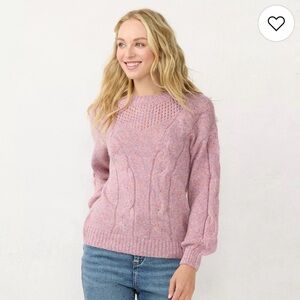 Lauren Conrad Sweater in Pink Confetti